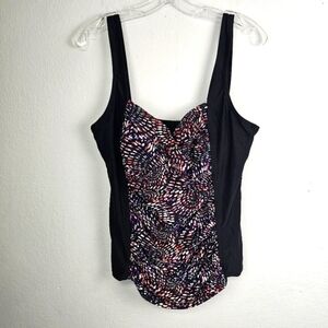 Beach Native Tankini Bra Shelve Tummy Control Sz 16 Beach Pool Resortwear